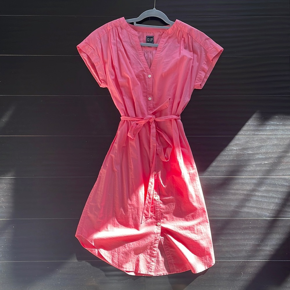 GAP Pink Button-Down Dress